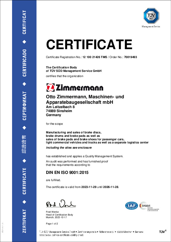 Certificate ISO 9001 PDF