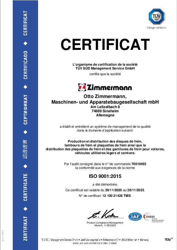 Certificat ISO 9001 PDF